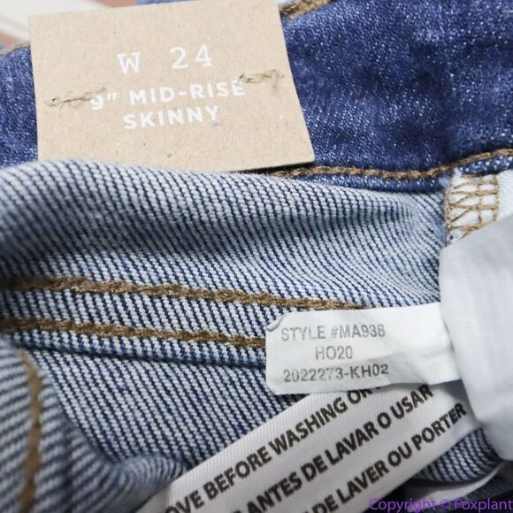NEW Madewell 9" Mid-Rise‎ Skinny Jeans in Orland Wash: TENCEL™ Denim 24 - Picture 12 of 16